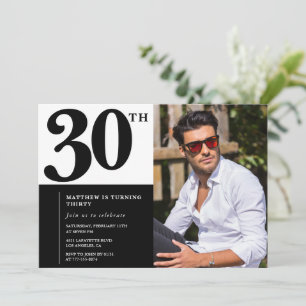 Invitation Cartons d'invitation d'anniversaire 30 ans photo n