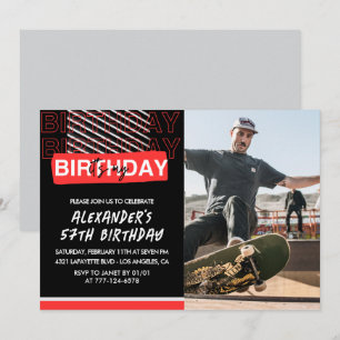 Invitation Cartons d'invitation d'anniversaire 57 ans hommes