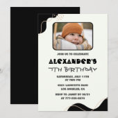 Invitation Cartons d'invitation d'anniversaire 7 ans garçon s (Devant / Derrière)
