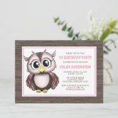 Invitation Cartons d'invitation d'anniversaire adorables de h (Debout devant)