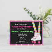 Invitation Cartons d'invitation d'anniversaire de patin à rou (Debout devant)