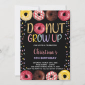 Invitation Cartons d'invitation d'anniversaire Donut Jaune No (Devant)