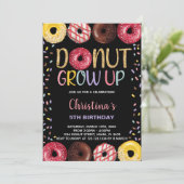 Invitation Cartons d'invitation d'anniversaire Donut Jaune No (Debout devant)