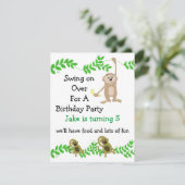 Invitation Cartons d'invitation d'anniversaire Petit Singe (Debout devant)