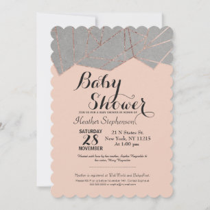 Invitation Cartons d'invitation de Baby Shower géométriques e