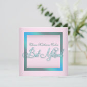 Invitation Cartons d'invitation de Bat Mitzvah bleu sarcelle (Debout devant)