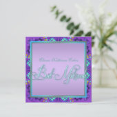 Invitation Cartons d'invitation de Bat Mitzvah Bleu sarcelle (Debout devant)