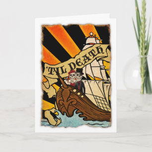 Invitation cartons d'invitation de bateau pirate