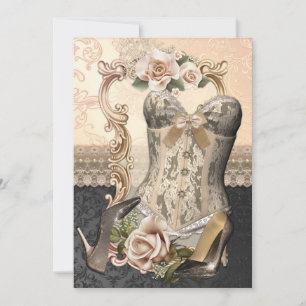 Invitation Cartons d'invitation de douche de lingerie belle