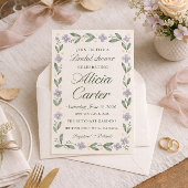 Invitation Cartons d'invitation de douche de mariée Blue Iris