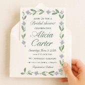 Invitation Cartons d'invitation de douche de mariée Blue Iris