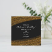 Invitation Cartons d'invitation de fête à paillettes dorées e (Debout devant)