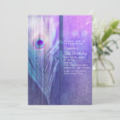 Invitation Cartons d'invitation de fête Boho Glam Violet Plum (Debout devant)