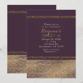 Invitation Cartons d'invitation de fête chic et scintillante  (Devant / Derrière)