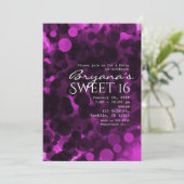 Invitation Cartons d'invitation de fête chic moderne à pois r (Debout devant)