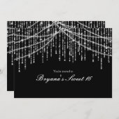 Invitation Cartons d'invitation de fête d'anniversaire Lumièr (Devant / Derrière)