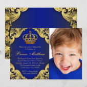 Invitation Cartons d'invitation de fête d'anniversaire Prince (Devant / Derrière)