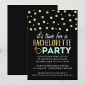 Invitation Cartons d'invitation de fête de bachelor chic avec (Devant / Derrière)