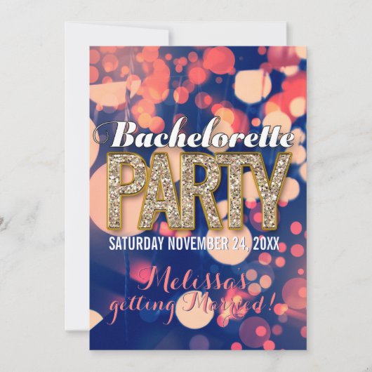 Invitation Cartons d'invitation de fête de bachelor pour des (Devant)