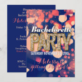 Invitation Cartons d'invitation de fête de bachelor pour des (Devant / Derrière)