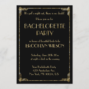 Invitation Cartons d'invitation de fête de Bachelorette Art D