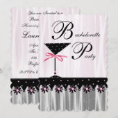 Invitation Cartons d'invitation de fête de bachelorette Pink (Devant / Derrière)
