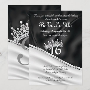 Invitation Cartons d'invitation de fête de diamant de Princes
