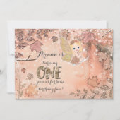 Invitation Cartons d'invitation de fête de fée de chute d'hiv (Devant)