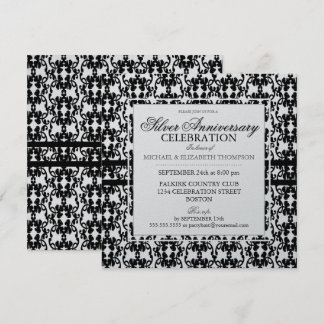 Invitation Cartons d'invitation de fête de jubilé d'argent à