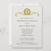 Invitation Cartons d'invitation de fête du 50e anniversaire - (Dos)