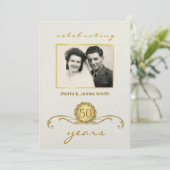 Invitation Cartons d'invitation de fête du 50e anniversaire - (Debout devant)