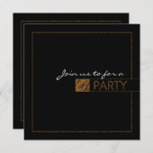 Invitation Cartons d'invitation de fête élégants à paillettes (Devant / Derrière)