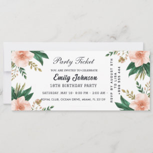 Invitation Cartons d'invitation de fête en or