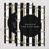 Invitation Cartons d'invitation de fête géométriques chic et  (Devant / Derrière)