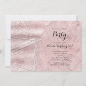 Invitation Cartons d'invitation de fête Glam à cristal de ver (Devant)