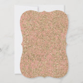 Invitation Cartons d'invitation de fête Glam à paillettes ros (Dos)