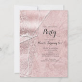 Invitation Cartons d'invitation de fête Glam à verres de cris (Devant)