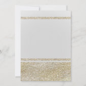 Invitation Cartons d'invitation de fête Glam Chic or et blanc (Dos)