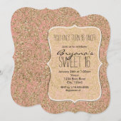 Invitation Cartons d'invitation de fête Glam Crystal Pailleté (Devant / Derrière)