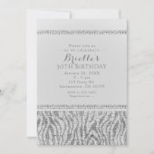 Invitation Cartons d'invitation de fête Glamour à paillettes  (Devant)