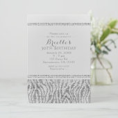 Invitation Cartons d'invitation de fête Glamour à paillettes  (Debout devant)