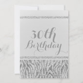 Invitation Cartons d'invitation de fête Glamour à paillettes  (Dos)