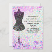 Invitation Cartons d'invitation de fête Mannequin Confetti de (Devant)