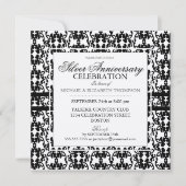 Invitation Cartons d'invitation de fête pour les 25 ans de ma (Devant)