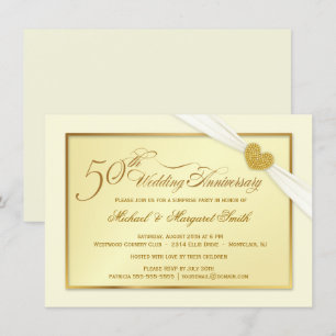 Invitation Cartons d'invitation de luxe pour les 50 ans de ma