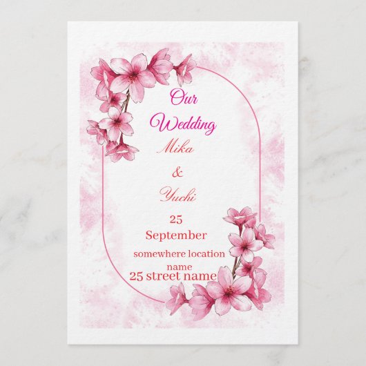 Invitation Cartons d'invitation de mariage (Devant)