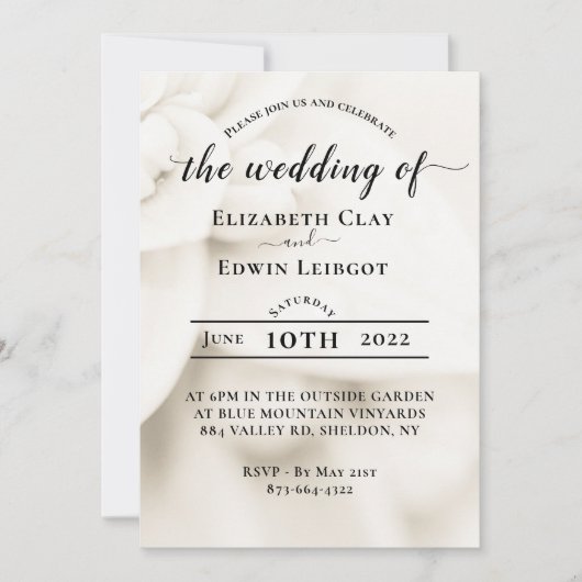 Invitation Cartons d'invitation de mariage (Devant)