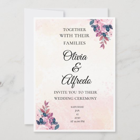 Invitation Cartons d'invitation de mariage  (Devant)