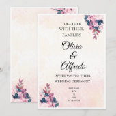 Invitation Cartons d'invitation de mariage  (Devant / Derrière)