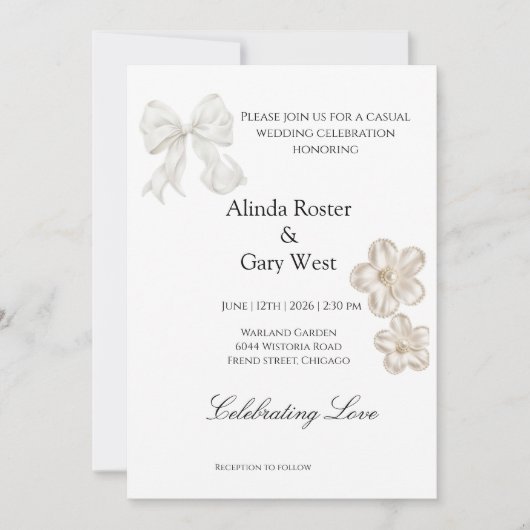 Invitation Cartons d'invitation de mariage (Devant)